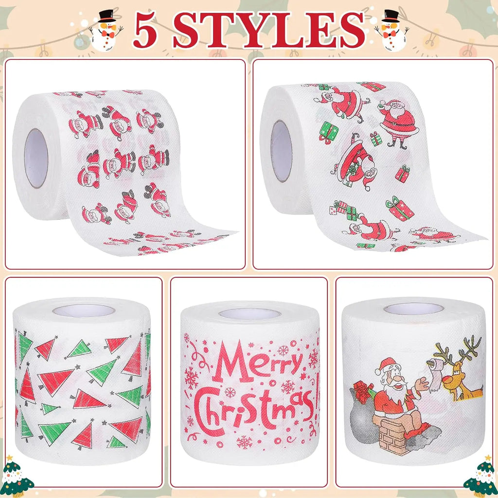 Santa Claus Printed Toilet Paper – Funny Christmas Gag Gift Novelty Toilet Paper Nixie
