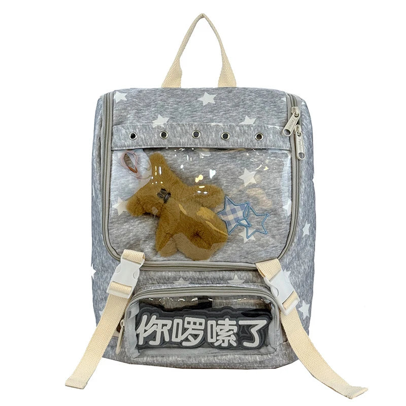 Polka Dot Star Transparent Backpack – Cute Lightweight Women's Bag Women's Backpack Nixie