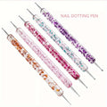 5-Piece Dual-Ended Nail Art Dotting Pen Set – Rhinestone Tools Nail Art Dotting Pens Nixie 5PCS