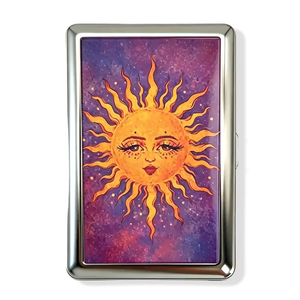 Vintage Metal Flip Card Case – Retro Compact Card Holder Metal Card Holder Nixie H