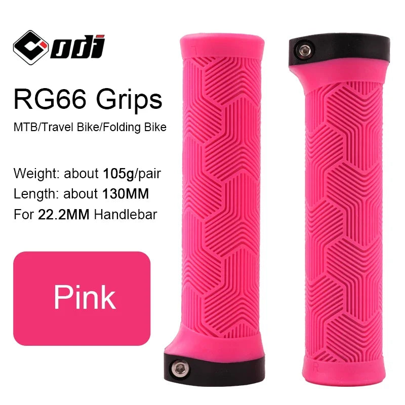 ODI Lock-On MTB Handlebar Grips – Non-Slip Rubber Bike Grips Bike Handlebar Grips Nixie Pink