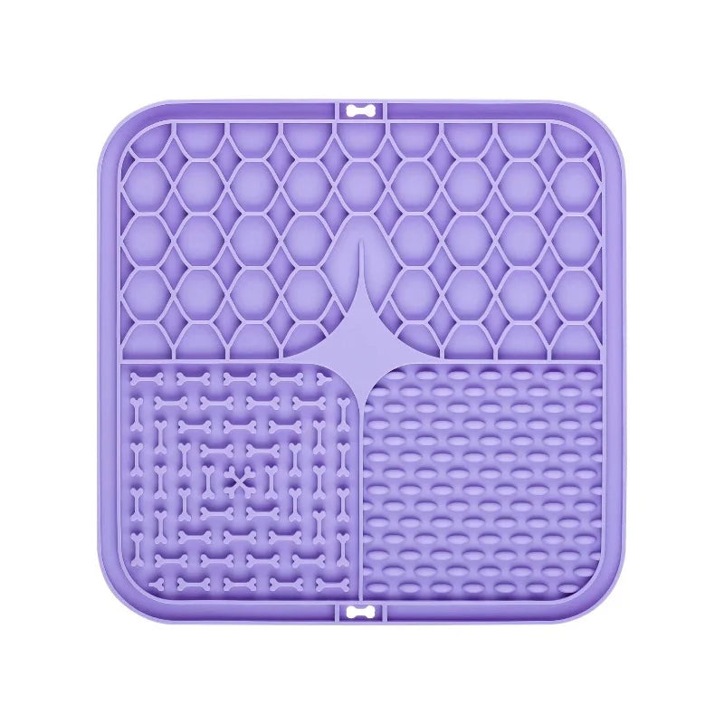 Slow Feeder Lick Mat for Dogs – Suction Silicone Pad