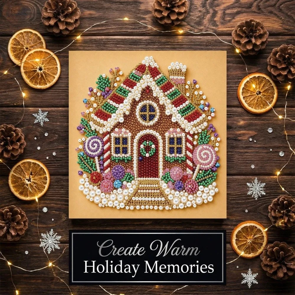 3D Christmas Pearl Art DIY Diamond Painting Kit | Holiday Gift Diamond Painting Kit Nixie