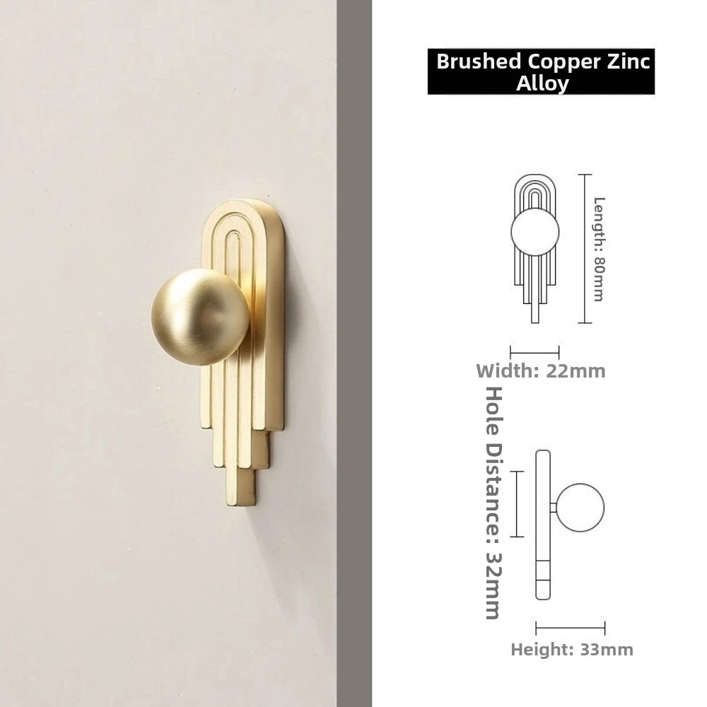 Gold Cabinet Drawer Handle | French Minimalist Zinc Alloy Pull Cabinet Drawer Handle Nixie