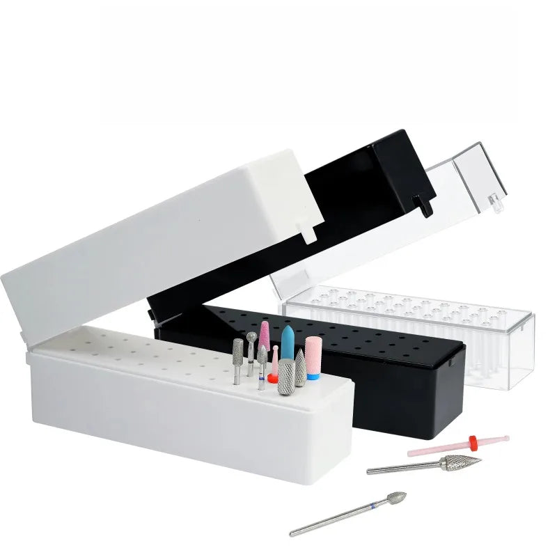 30-Hole Nail Drill Bit Holder Organizer Stand | Display Storage Nail Bit Organizer Nixie