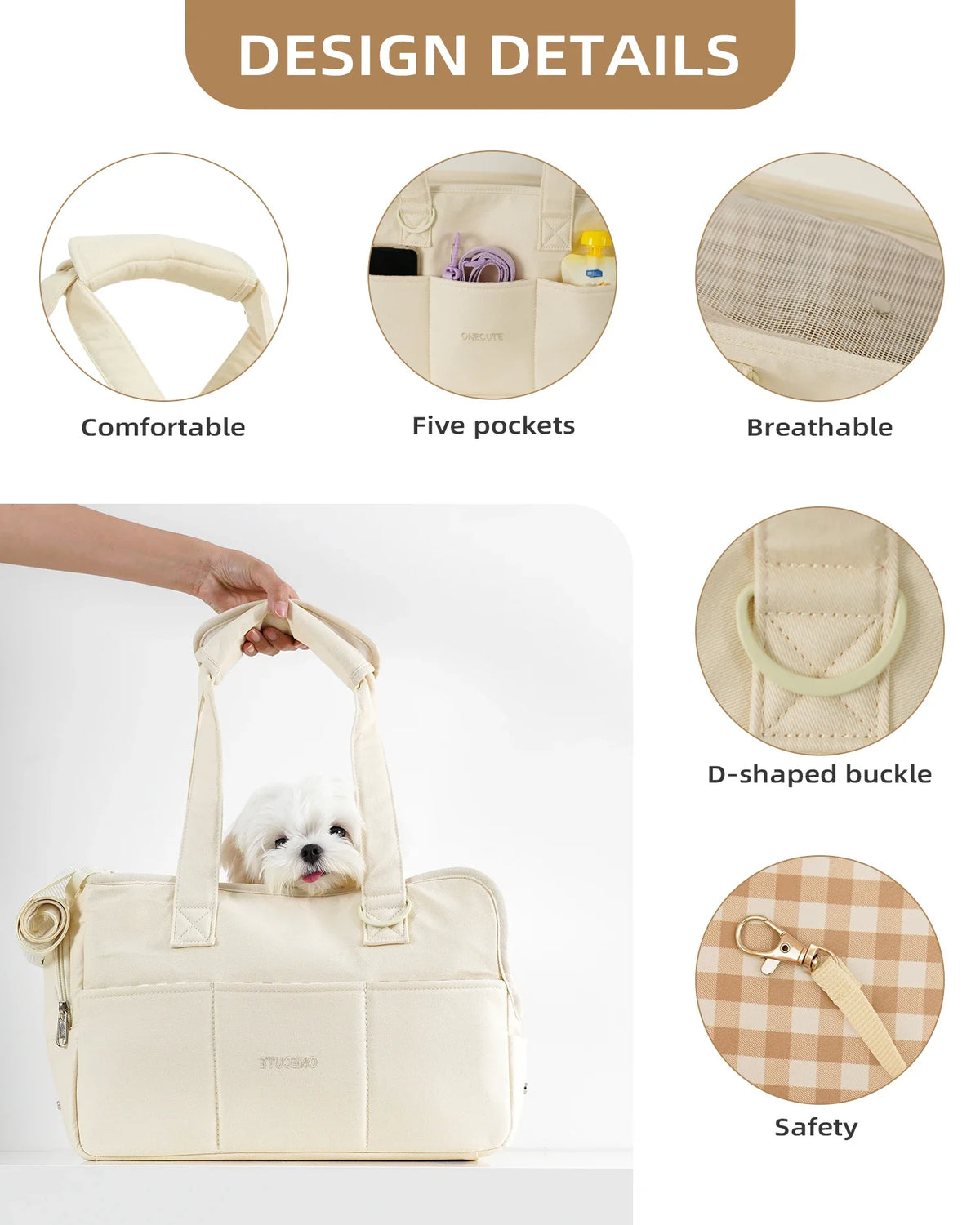 ONECUTE Mesh Pet Carrier Bag for Cats & Small Dogs Pet Carrier Bag Nixie