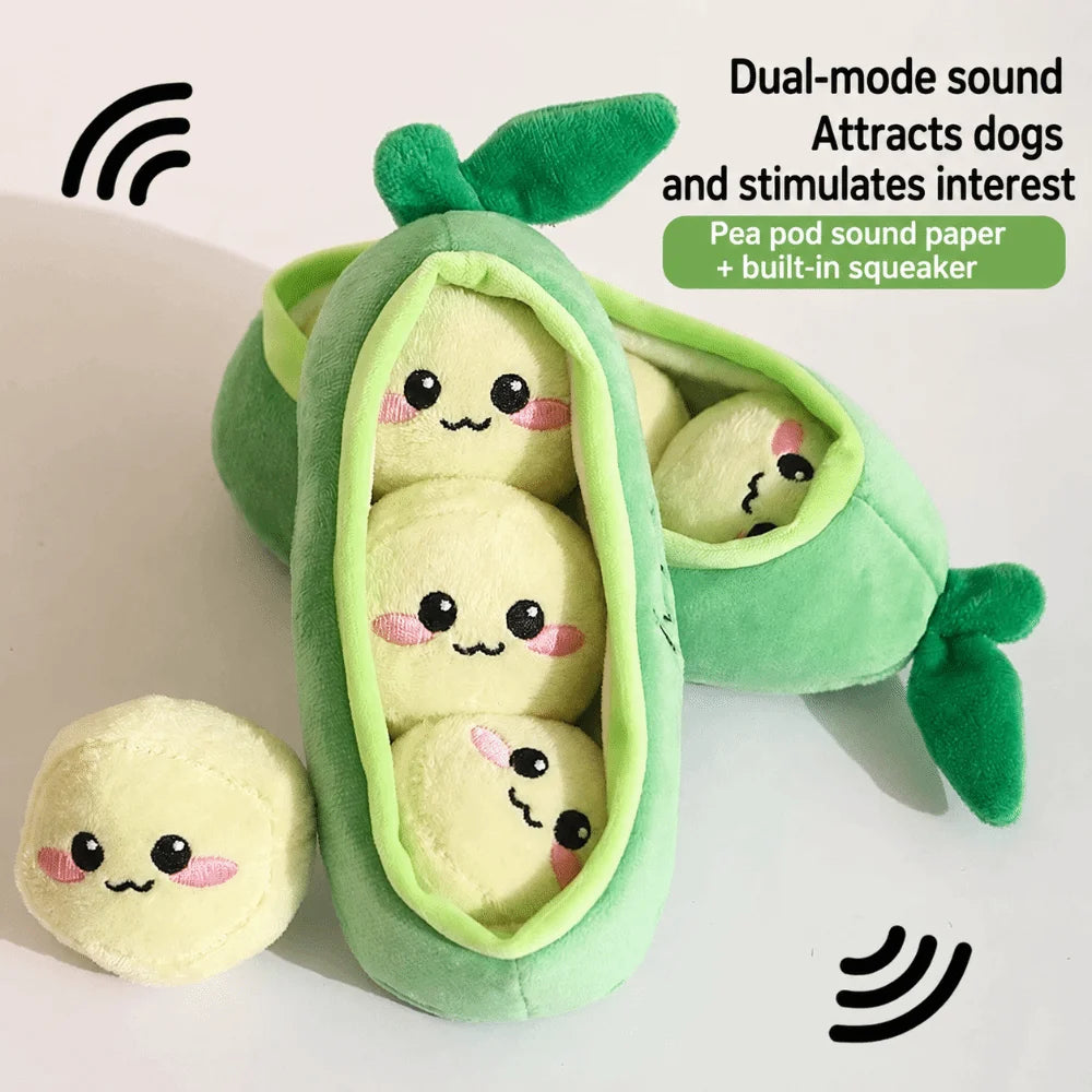 Squeaky Pea Pod Chew Toy for Small Dogs & Puppies Dog Chew Toy Nixie