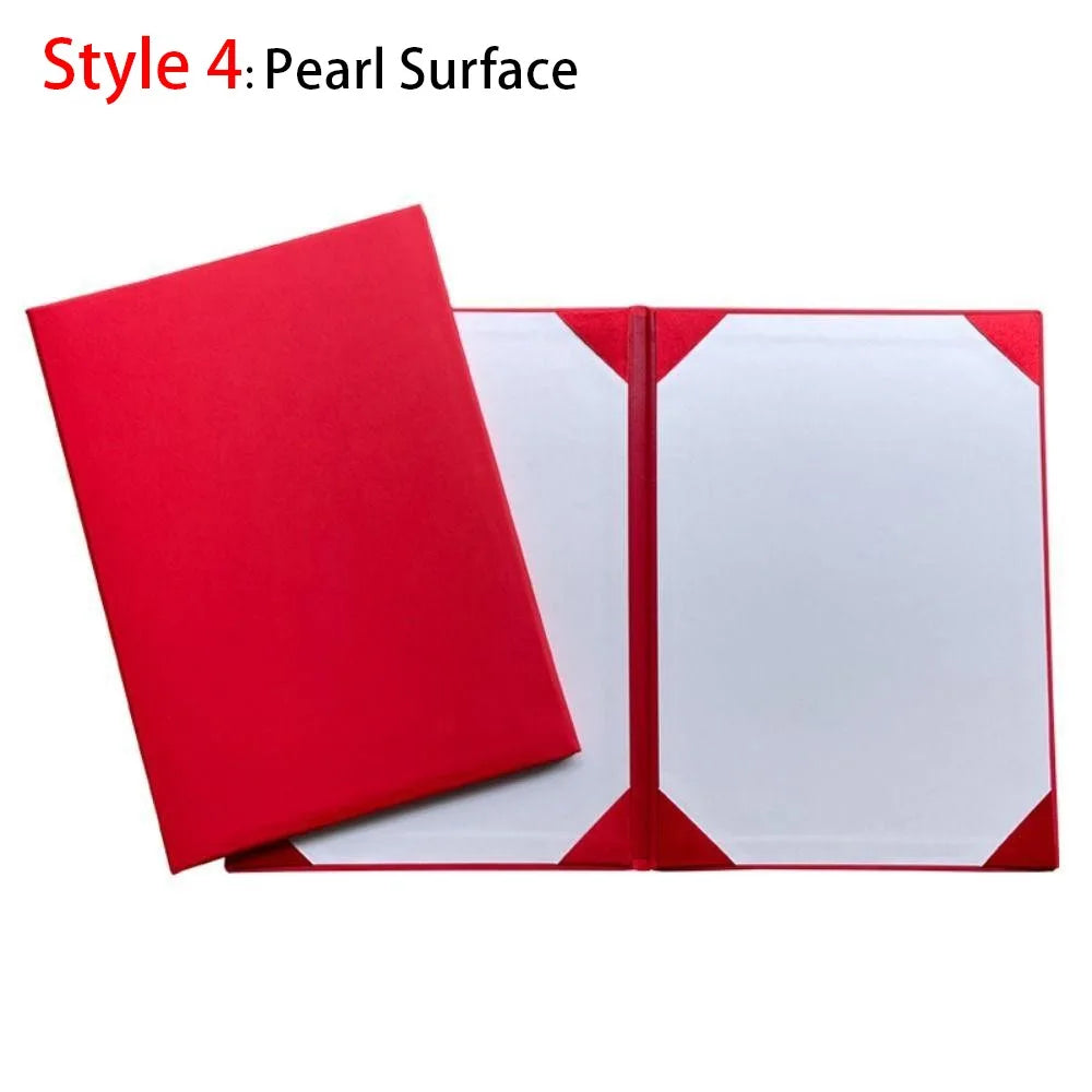 PU Leather A3/A4 Certificate & Contract Folder Cover Document Folder Cover Nixie Style 4