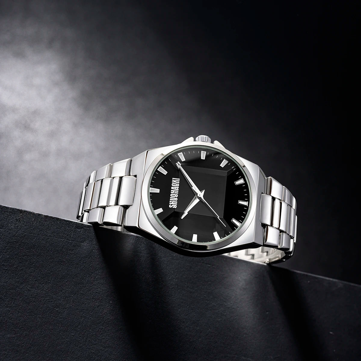 REBIRTH Men's Stainless Steel Quartz Watch – Waterproof Quartz Wristwatch Nixie