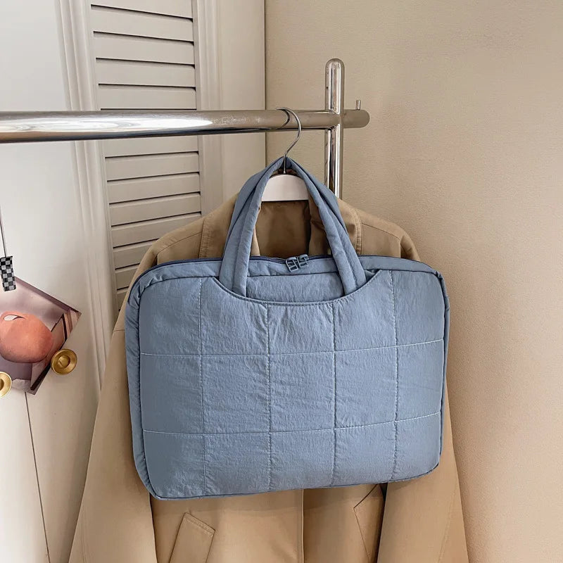 Nixie Korean Canvas Laptop Tote Bag 15" | Women's Work Bag Canvas Laptop Tote Nixie