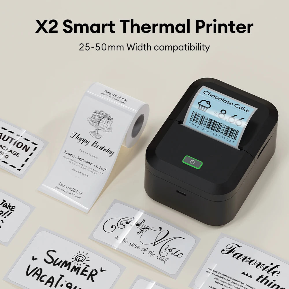 Marklife X2 Portable Bluetooth Thermal Label Printer | Wireless