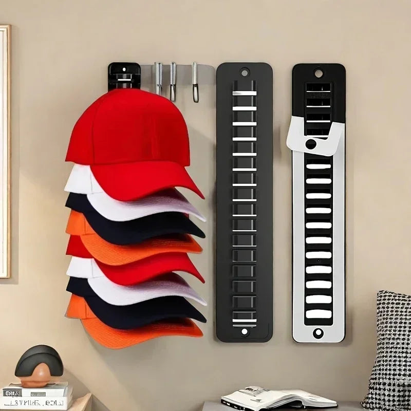 Wall Mounted Baseball Cap Rack – Hat Organizer for Door & Wall