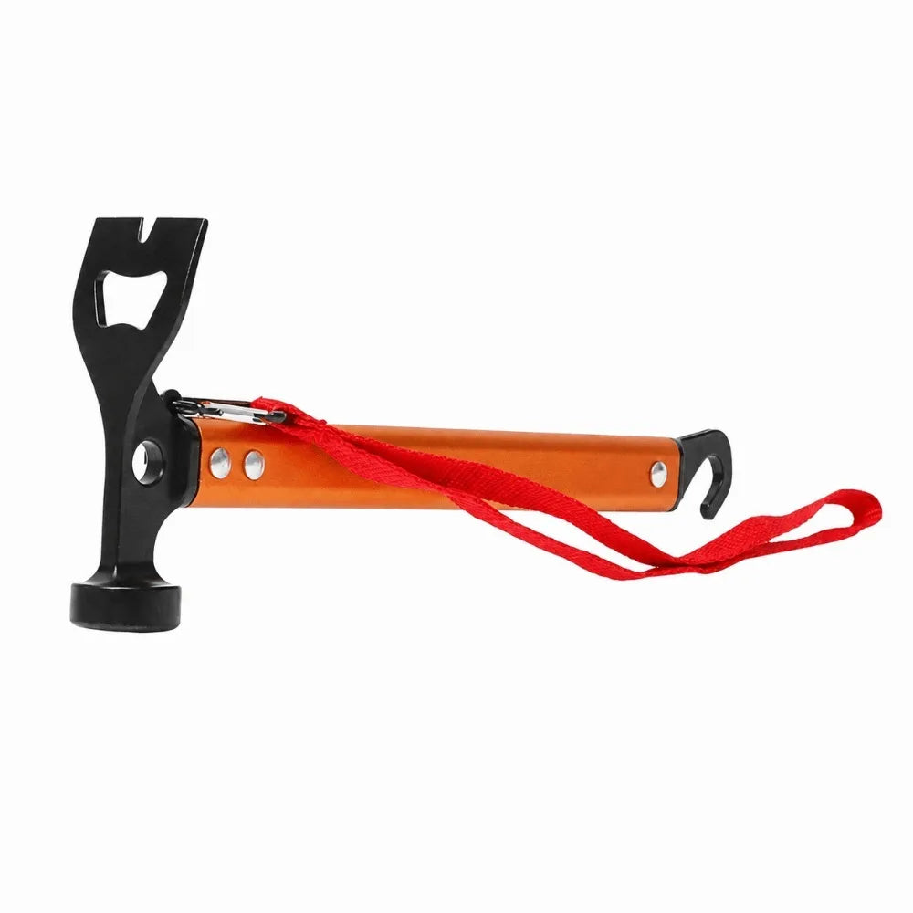 3-in-1 Camping Hammer – Aluminum Tent Stake Mallet Camping Hammer Nixie Orange