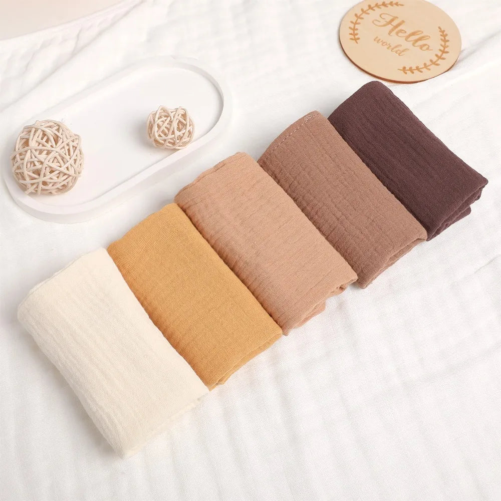 4-Layer Cotton Baby Washcloths – Soft Gauze Burp Cloths 3-5 Pack