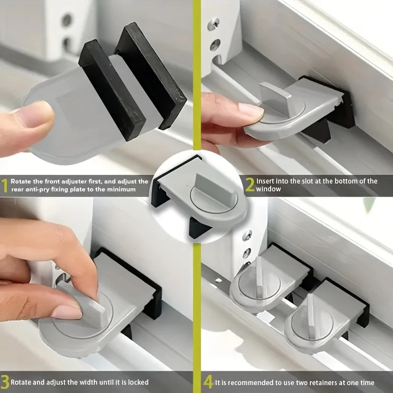 Zinc Alloy Sliding Door & Window Safety Lock – Child & Pet Proof