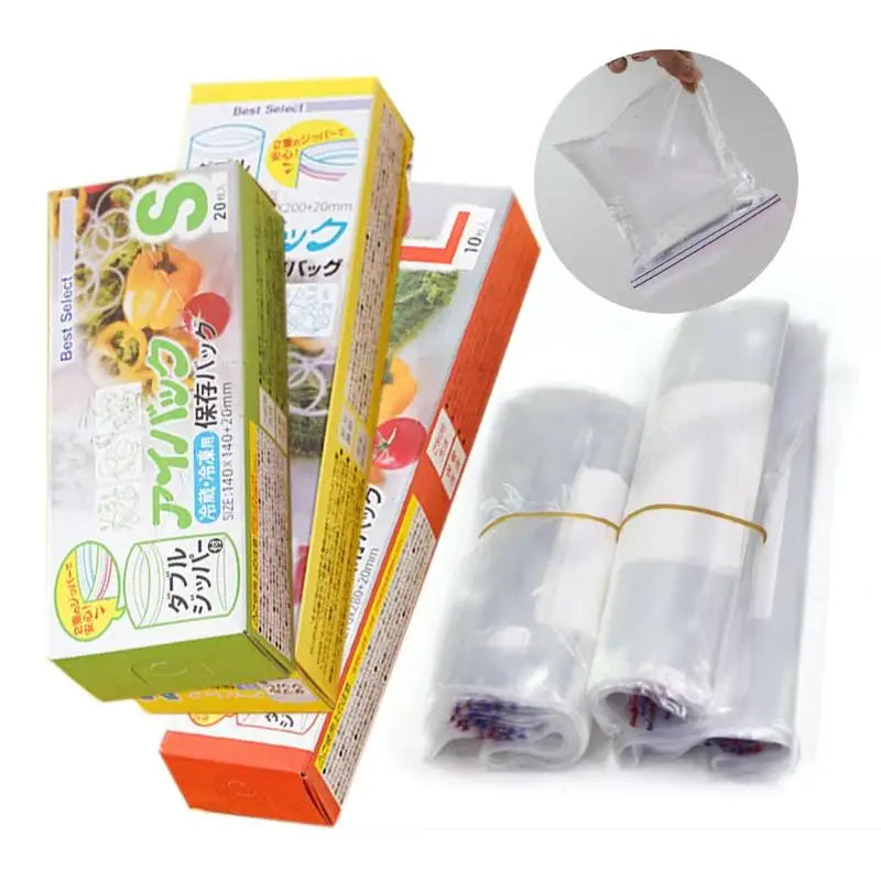 Food Storage Bags Double Seal Freezer Safe 3 Sizes Airtight Food Storage Bags Nixie
