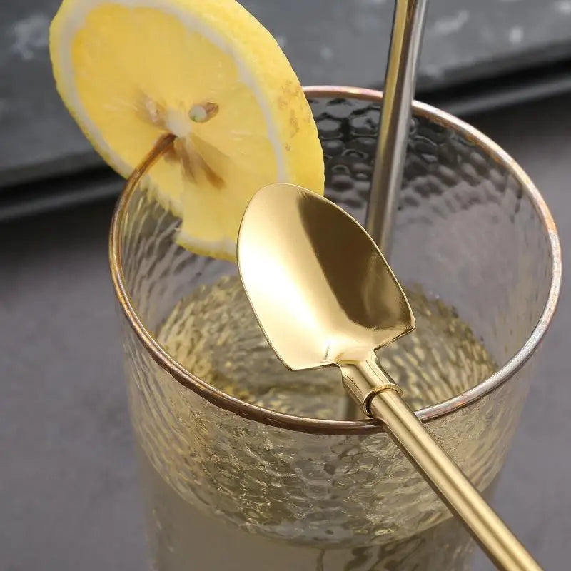 Stainless Steel Spoon Straw – Shovel Shape for Drinks & Ice Cream Spoon Straw Nixie