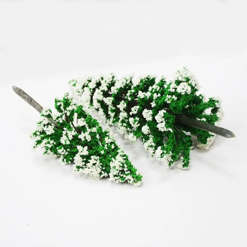 5pcs Mini Snow Pine Model Trees – 6 Sizes Christmas Decor Miniature Model Trees Nixie