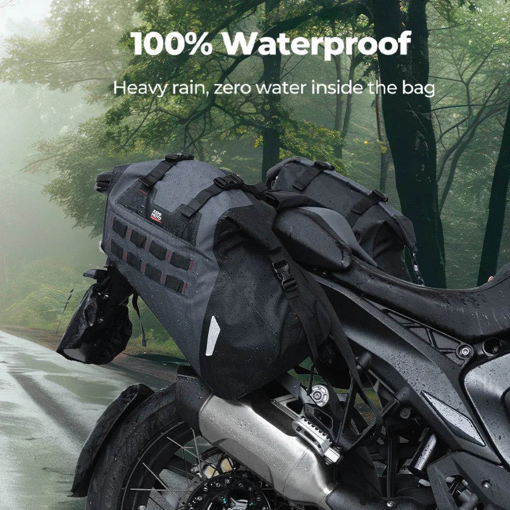 KEMIMOTO Waterproof Motorcycle Saddlebags 30L/52L Side Panniers Motorcycle Saddlebags Nixie