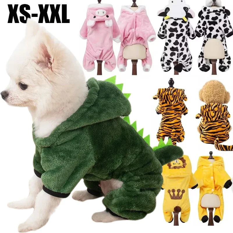 Warm Fleece Pet Jumpsuit for Small Dogs, Cats & Puppies Pet Dog Jumpsuit Nixie
