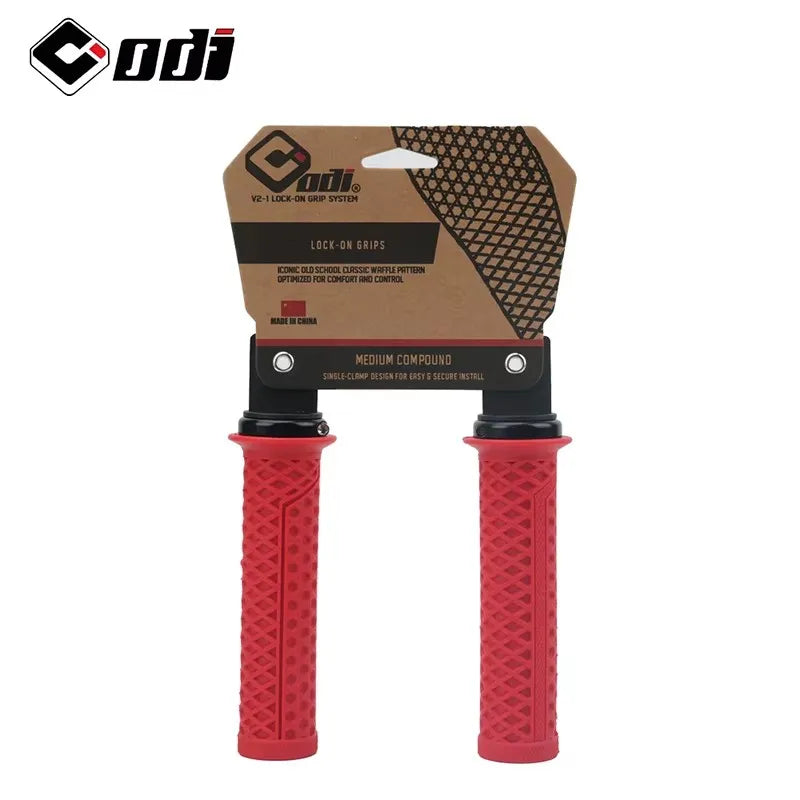 ODI Silicone MTB Bike Handlebar Grips – BMX & Folding Bike Bike Handlebar Grips Nixie VS21-Red