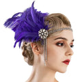 1920s Feather Hairband Rhinestone Headpiece | Gatsby Party