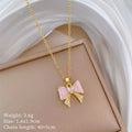 Butterfly Knot Choker Necklace – Gold Stainless Steel Women Pendant Choker Necklace Nixie XL2606-457