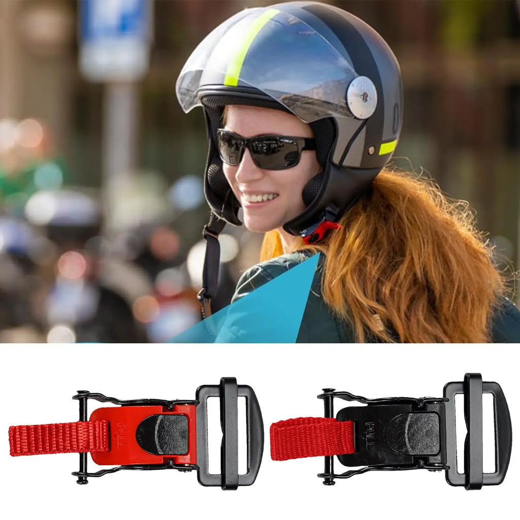 Motorcycle Helmet Quick Release Chin Strap Double D-Ring Buckle