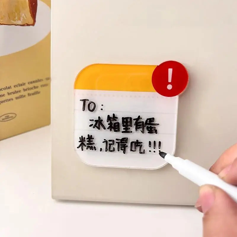 Mini Acrylic Magnetic Fridge Whiteboard – Dry Erase Memo Board Magnetic Whiteboard Nixie