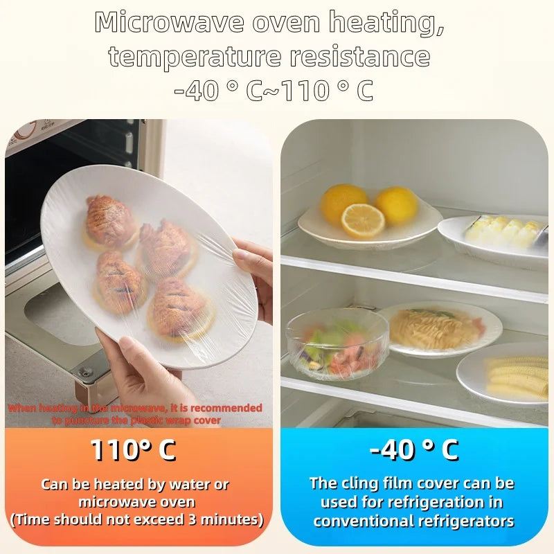 360Pcs Disposable Cling Film Covers Universal Food Fresh Wrap Lids