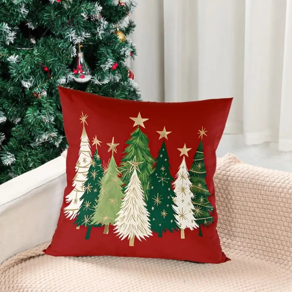 Christmas Tree Pillow Cover – Festive Xmas Cushion Cover