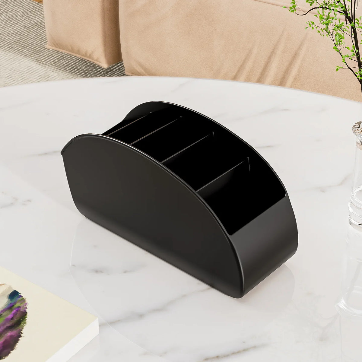 Remote Control Holder Caddy Tray – Desktop & Bedside Organizer Desktop Caddy Organizer Nixie black
