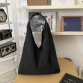 Harajuku Dumpling Shoulder Bag – Large Casual Nylon Hobo Bag Hobo Shoulder Bag Nixie BB-631-Black Extra Large
