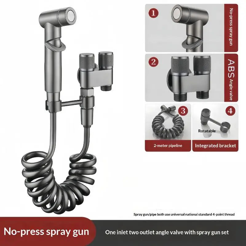 Handheld Bidet Sprayer Set – Dual Outlet Pressurized Toilet Nozzle Bidet Sprayer Set Nixie A12