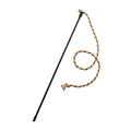 Cat Wand Toy with Bell – Bite-Resistant Cotton Rope Teaser Cat Wand Toy Nixie Yellow