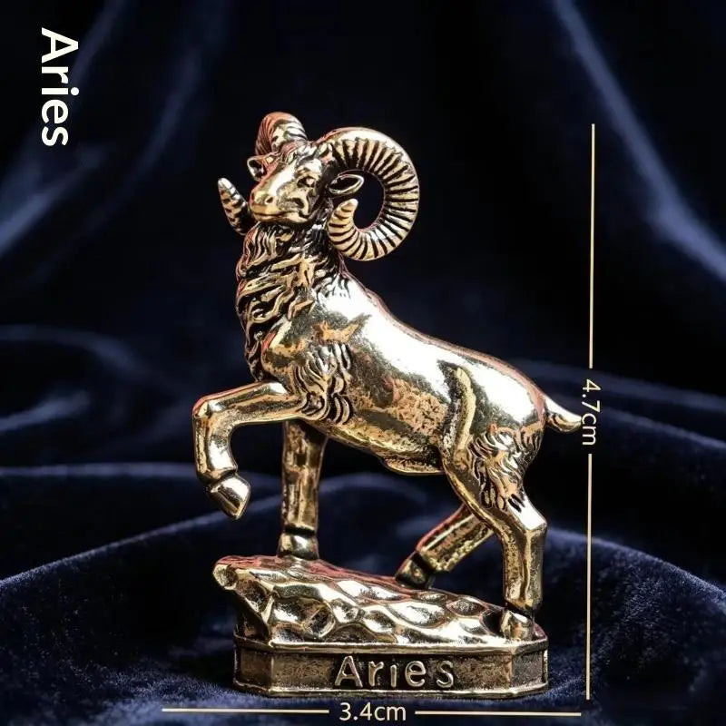 Vintage Metal Zodiac Figurine Sculpture | Home Decor & Gift