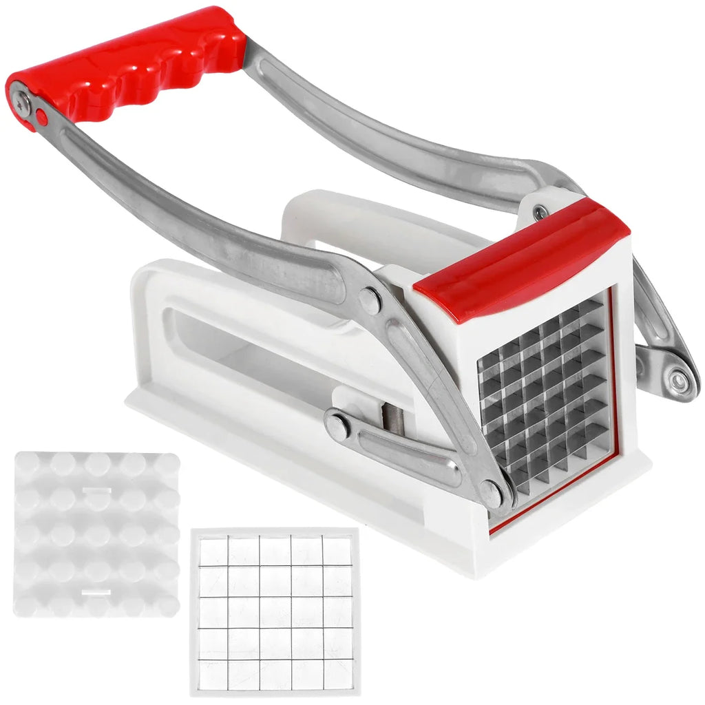 Stainless Steel French Fry Cutter – 25 & 49 Hole Blades French Fry Cutter Nixie Red