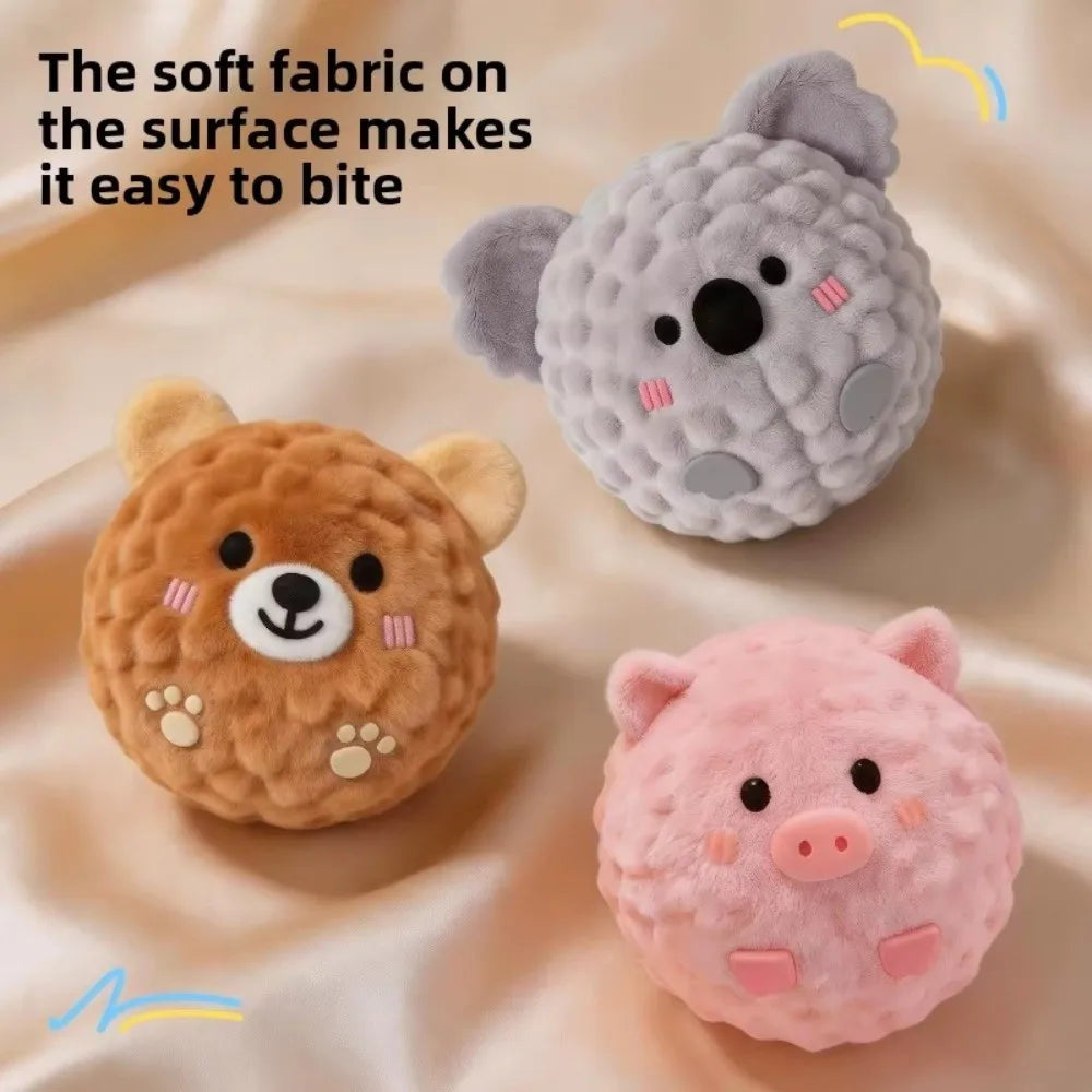 Pig Plush Squeaky Bouncy Ball Dog Toy for Puppies & Small Dogs Interactive Dog Toy Nixie