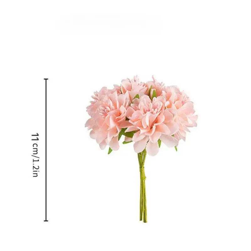 Mini Artificial Silk Carnation Bouquet 6 Heads – DIY Decor