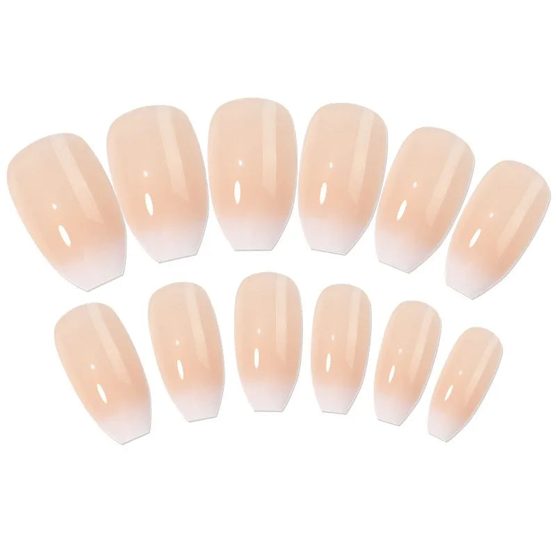 French Ombré Press-On Nails with Rhinestones, L Size 24Pcs – Nixie Press-On Nails Nixie