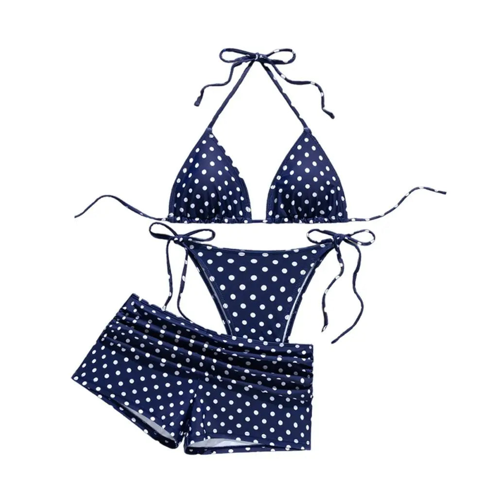 3-Piece Dot Print Bikini Set – Women's Summer Beachwear Women's Bikini Set Nixie