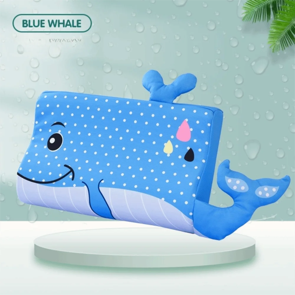 Memory Foam Toddler Pillow – Breathable & Hypoallergenic Memory Foam Pillow Nixie Blue Whale