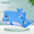 Memory Foam Toddler Pillow – Breathable & Hypoallergenic Memory Foam Pillow Nixie Blue Whale