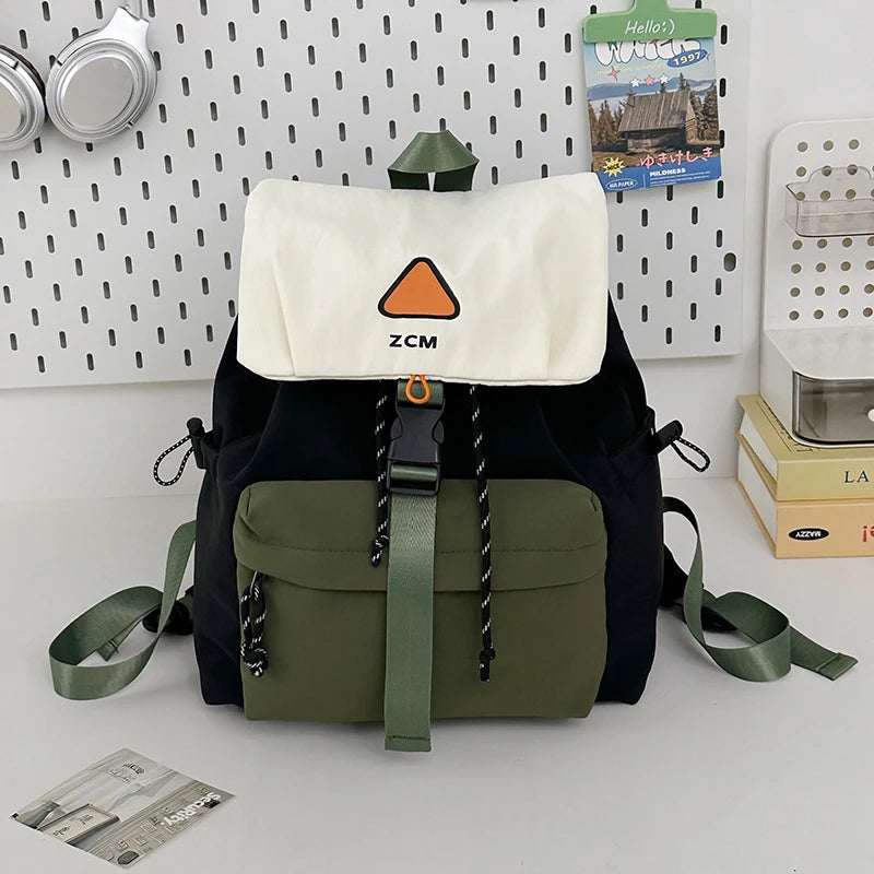 Women's Color-Block Backpack – Lightweight Waterproof Travel Bag