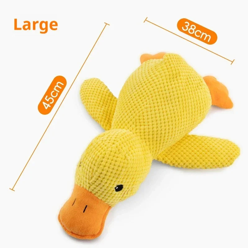 Squeaky Plush Duck Dog Toy – Bite-Resistant Chew Toy