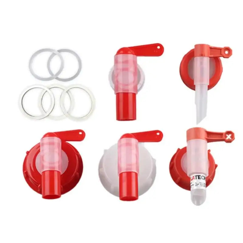 DN61 61mm Garden Nutrient Solution Plastic Faucet | Red & White Garden Tank Faucet Nixie