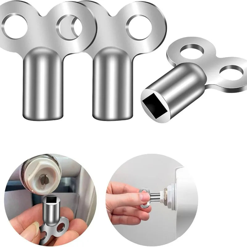 2-Pack Zinc Alloy Radiator Bleed Keys – Universal Vent Valve Radiator Bleed Key Nixie