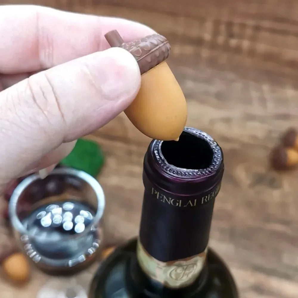 Pine Cone Wine & Champagne Bottle Stopper – Brown
