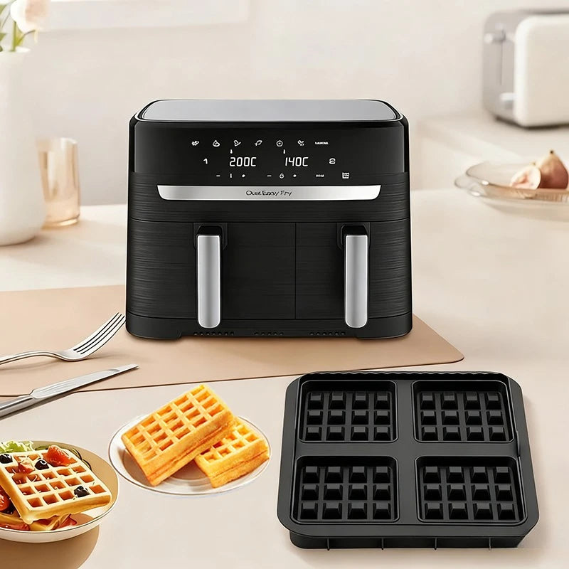 Square Waffle Mold Non-Stick Baking Pan for Air Fryer Waffle Baking Mold Nixie