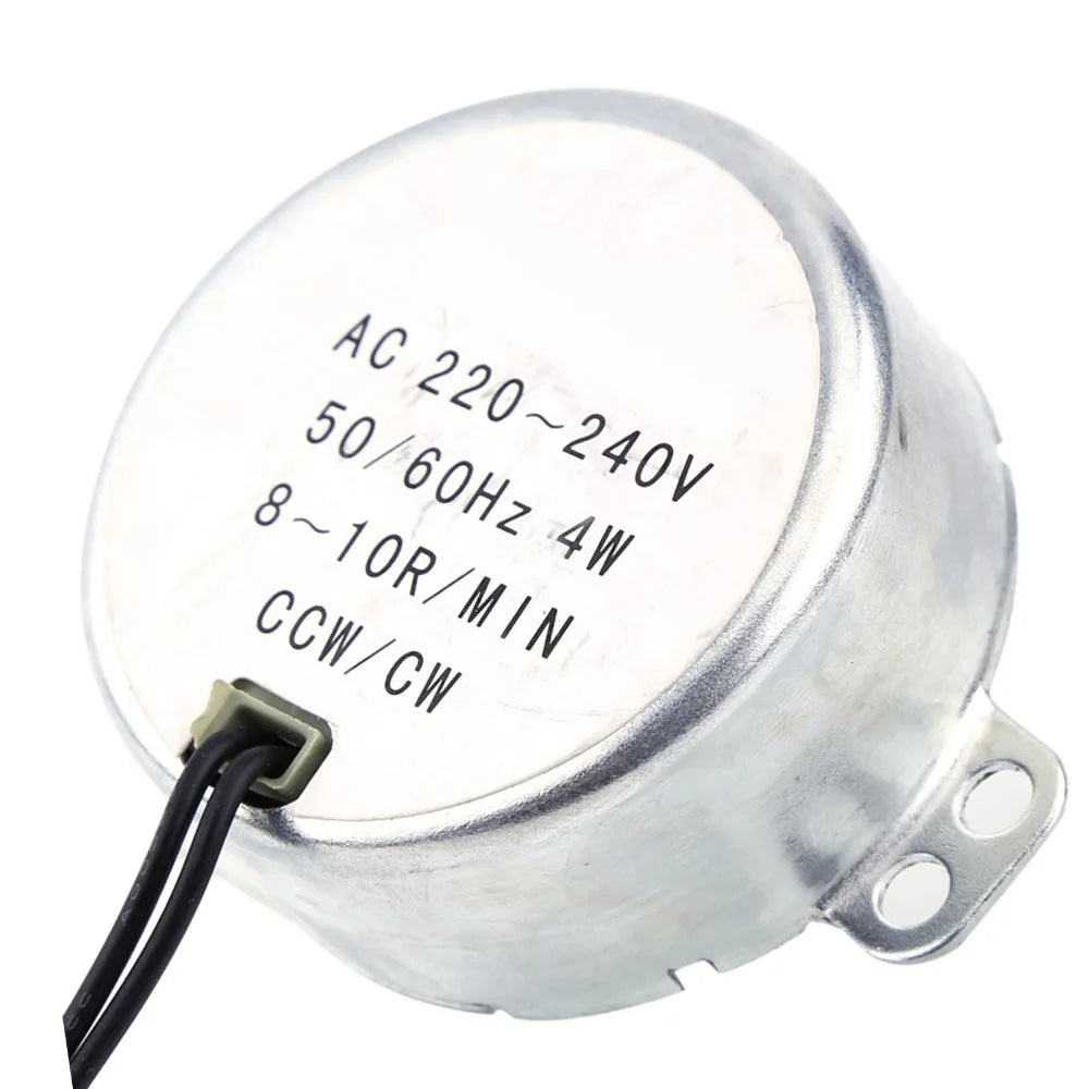 AC Synchronous Geared Motor 4W 220-240V CW/CCW 8-10RPM Synchronous Geared Motor Nixie